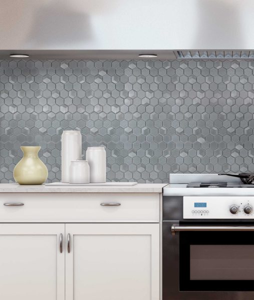 Outlast Hexagon Glass Mosaic Tile | Creative Materials